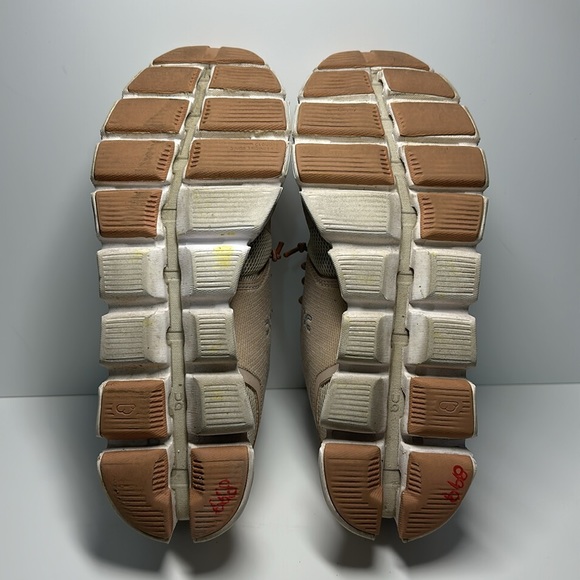 On Cloud Womens Rose/Sand Sneakers - Picture 9 of 9